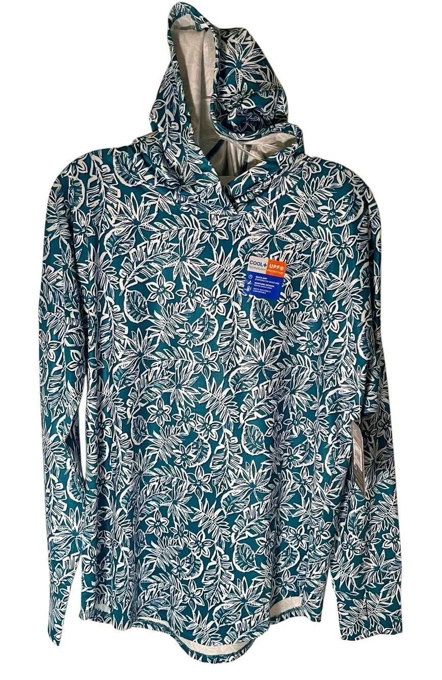 New With Tags American Outdoorsman Women's Pattern Print Sun Hoodie Sz Med